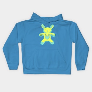 The cutest bunny yellow and blue Kids Hoodie